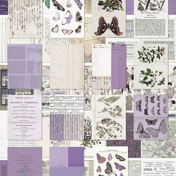 ONE LEFT: 49 and Market Collage Sheet Pack: Lavender