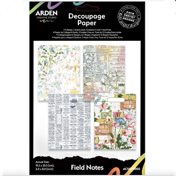 NEW: Katie Pertiet Decoupage Papers: Field Notes