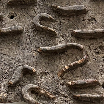 SOLD: Vintage Print Block Large 8