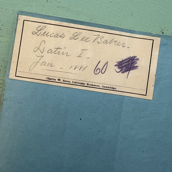 SOLD: 1880-1883 Harvard Blue Book: Latin I - 60