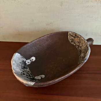 Ghanaian Wooden Bowl - Repaired