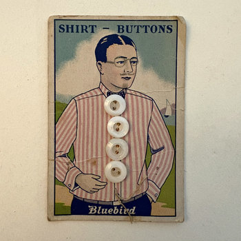 SOLD: Vintage Bluebird Button Card