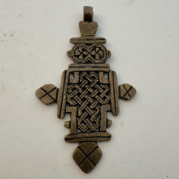 SOLD: Ethiopian Brass Coptic Cross Pendant #2