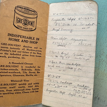 Vintage 1950s Memo Book: Cleans Hands Clean