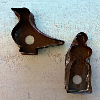 Vintage Rustic Cookie Cutter Duo