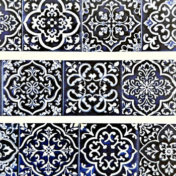 CoraCreaCrafts Washi Tape: Blue Tiles