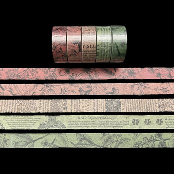 CoraCrea Washi Tape: Floral Basics set of 5