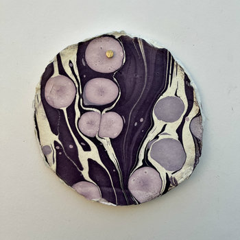 Hand Marbled Circular Journal: Lilac