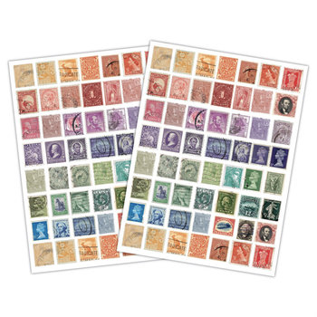 Craft Consortium Rub-On Set: Postage Stamps