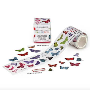 49 and Market 2-Pack Washi Sticker Roll: Spectrum Gardenia Butterfly
