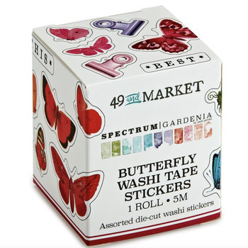 49 and Market 2-Pack Washi Sticker Roll: Spectrum Gardenia Butterfly
