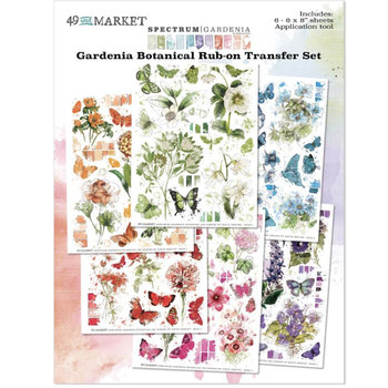 49 and Market  Rub-Ons: Spectrum Gardenia Botanical