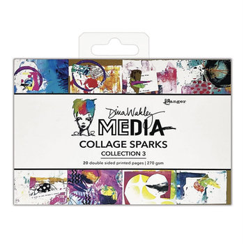 Dina Wakley Collage Sparks Paper Set 3 