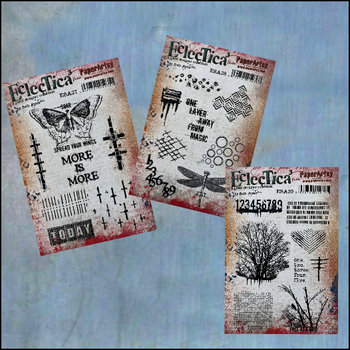 PaperArtsy Cling Rubber Stamp Trio: 37, 38, 39