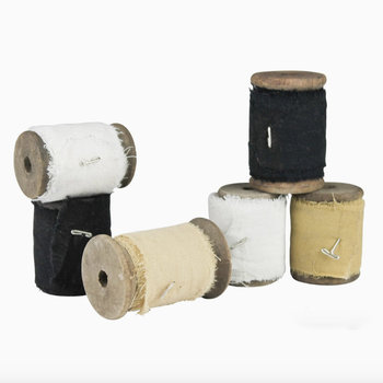 Spooled Sari Underpinnings Cotton Ribbon: Earth