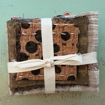 Kantha Stitch Large Scrap Bundle: EARTH