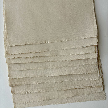 SOLD OUT: French Handmade Paper: 10 Ecru 20gsm 