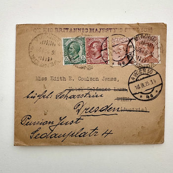 Original Ephemera: Austrian/Germany Cancelled Envelope