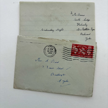 Original Ephemera: 1951 Letter and Envie
