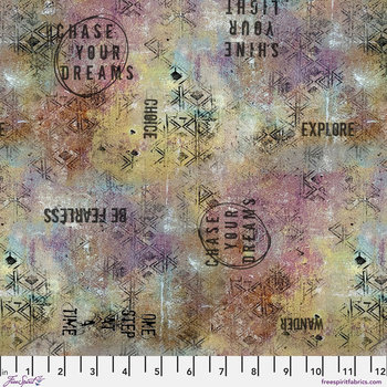 FreeSpirit One Layer Away Fabric ½ Yard+: Affirmations