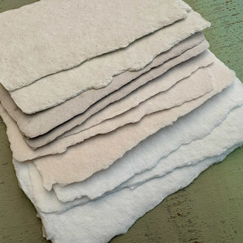 Handmade Artisan Paper Set: Mini Neutrals