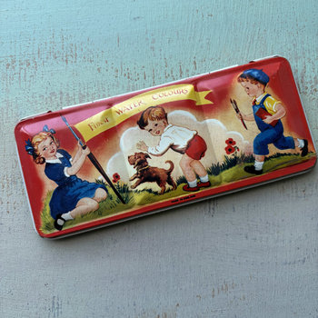 SOLD: Vintage English Watercolor Paint Tin: Finest