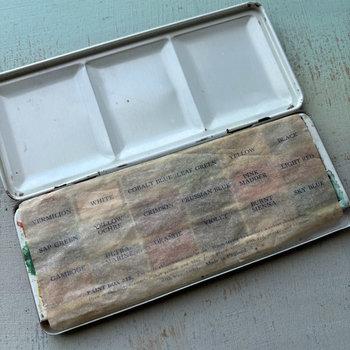 SOLD: Vintage English Watercolor Paint Tin: Finest