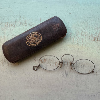 Vintage Pince-Nez Spectacles in Case