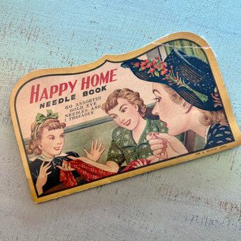 SOLD: 1950s Paper Sewing Needle Books: Happy Home 