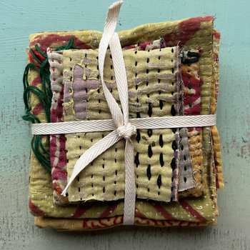 Kantha Stitch Large Scrap Bundle: HARVEST