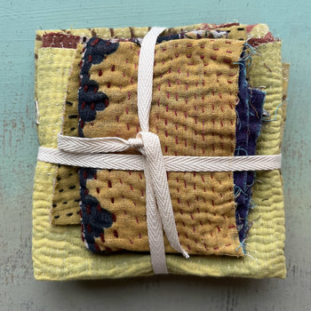 Kantha Stitch Large Scrap Bundle: HARVEST
