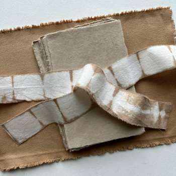 Paper Bundle with Canvas Wrap + Cotton Ribbon: Acacia
