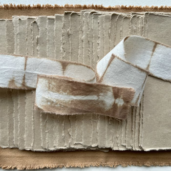 Paper Bundle with Canvas Wrap + Cotton Ribbon: Acacia