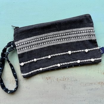 Ichcha Hand Stitched Medium Pouch: Nova