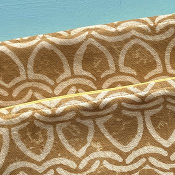 Ichcha Block Print Pouch: Jali