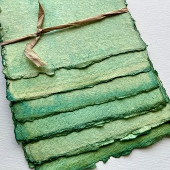 Monahan Papers Handmade Deckled Edged Paper: Moss