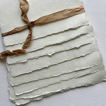 Monahan Papers Handmade Deckled Edged Paper: Ivory