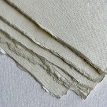 Monahan Papers Handmade Deckled Edged Paper: Ivory