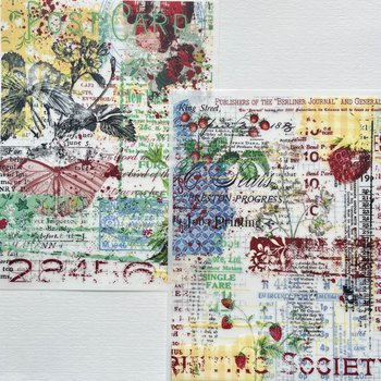 Simple Stories Rub-On Transfer Set: Berry Fields