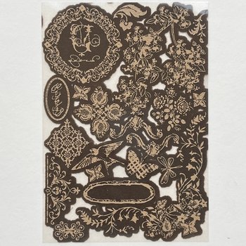 Prima Rub-On Transfer: Flocked Sparrow