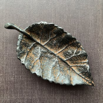 Patina Metal Leaf Tray: 2