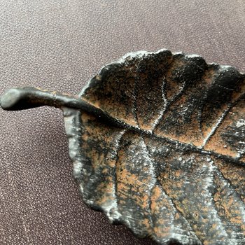 Patina Metal Leaf Tray: 2