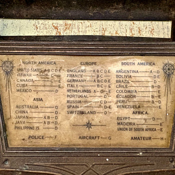 Antique Metal Radio Dial Faceplate: 1920s