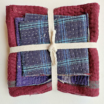 Kantha Stitch Large Scrap Bundle: Jewel