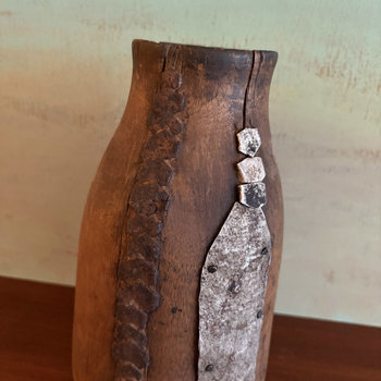 SOLD: African Tutsi Mahogany Jug - Repaired