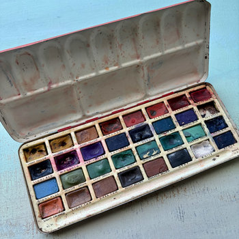 SOLD: Vintage Watercolor Paint Tin: Kopy Kat 1