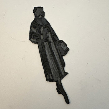 SOLD: Vintage Printers Plate: Fancy Lady Small