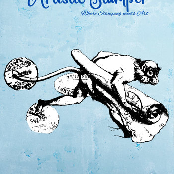 Nick Bantock Cling Rubber Stamp: Monkey Business