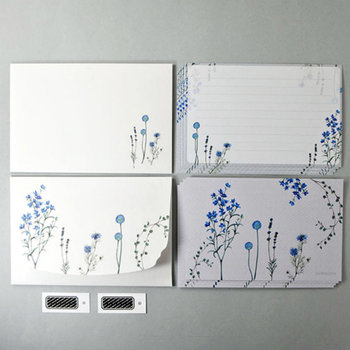 Letter Set: Blue Flowers