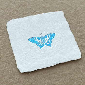 Handmade Paper Letterpress Mini: Foil Swallowtail